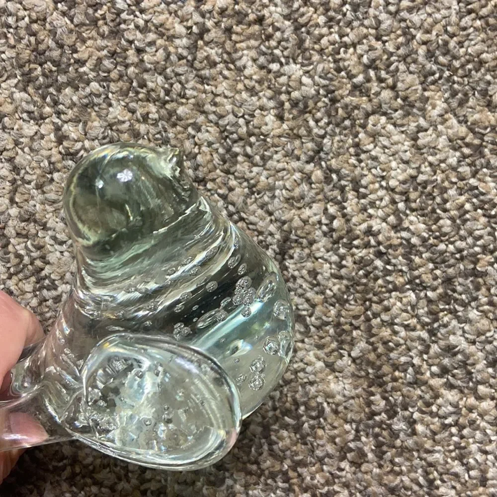 Vintage Clear Art Glass Bird Figure Figurine